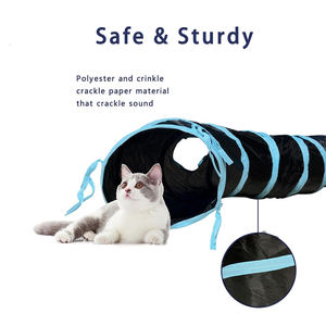 Komik yavru oyuncaklar katlanabilir oyuncaklar kedi interaktif kedi eğitim hayvan oyun oynamak 5/4/3holes kedi tüneli tüp - Product Image 2