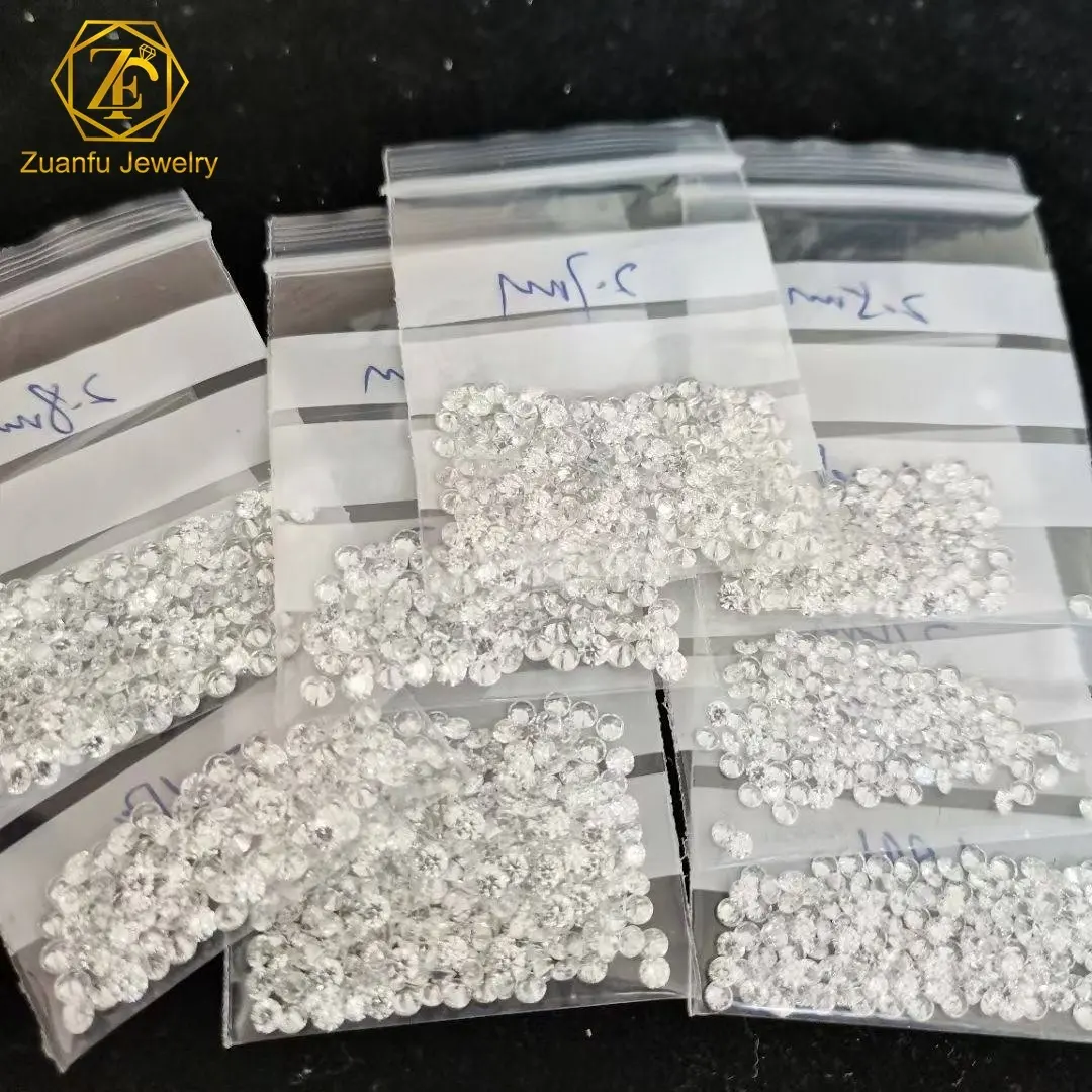 Diamants en vrac 1mm 1.30mm - 3.0mm Melee Diamonds DEF Couleur pour bijoux au prix de gros Round Star Melee Lab Grown Diamond
