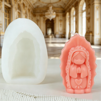 Moule à bougie en silicone Vierge Marie, pour la fabrication de bougies Madone priante, savon parfumé DIY, moulage de résine et de plâtre, décoration d'intérieur, cadeau fait main