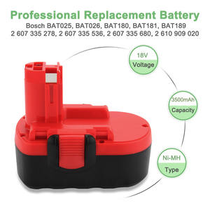 BAT025 BAT026 18 V 3.5ah镍氢无绳工具电池博世电动工具GSB 18 VE-2 3860K PSB 18VE PSR 18VE 13618 1644K 1662 - Product Image 5