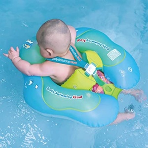 Flotadores Inflables de PVC Azul para Piscina con Asiento de Seguridad, Anillos Flotantes Portátiles para Actividades Acuáticas Infantiles - Product Image 3