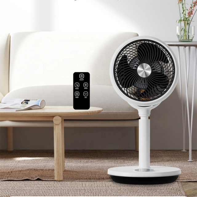 AI Smart Standing Fan 55W 3D Oscillation Height Adjustable Vertical Air Circulation Fan