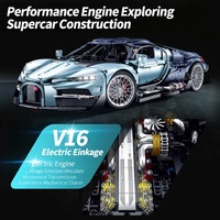 GULY 10648 Tourbillon Bugatti Chiron Technical 42083 1:8 Coche Deportivo RC de Bloques de Construcción, Modelo de Ensamblaje, Juguetes, Regalos, 3719 Piezas