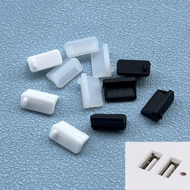 Usb-A Dust Plug Universal 2.0/3.0 Bus Interface Waterproof Silicone Dust Cover for Mobile Power Charging Car Desktop Notebook