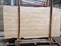 Produit de gros Italie argent travertin pour carreaux de façade dalle de sol mur extérieur panneau de pierre naturelle table