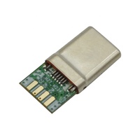 Konektor Tipe C 16 Pin Male dengan Papan PCB Terminal Solder untuk Pemasangan Konektor USB untuk Pengisian Daya dan Transfer Data