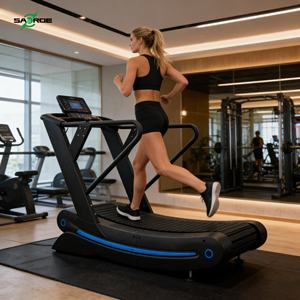 Tapis de course manuel SAERDE à courbe mécanique, équipement de fitness commercial de qualité, vente directe usine - Product Image 1