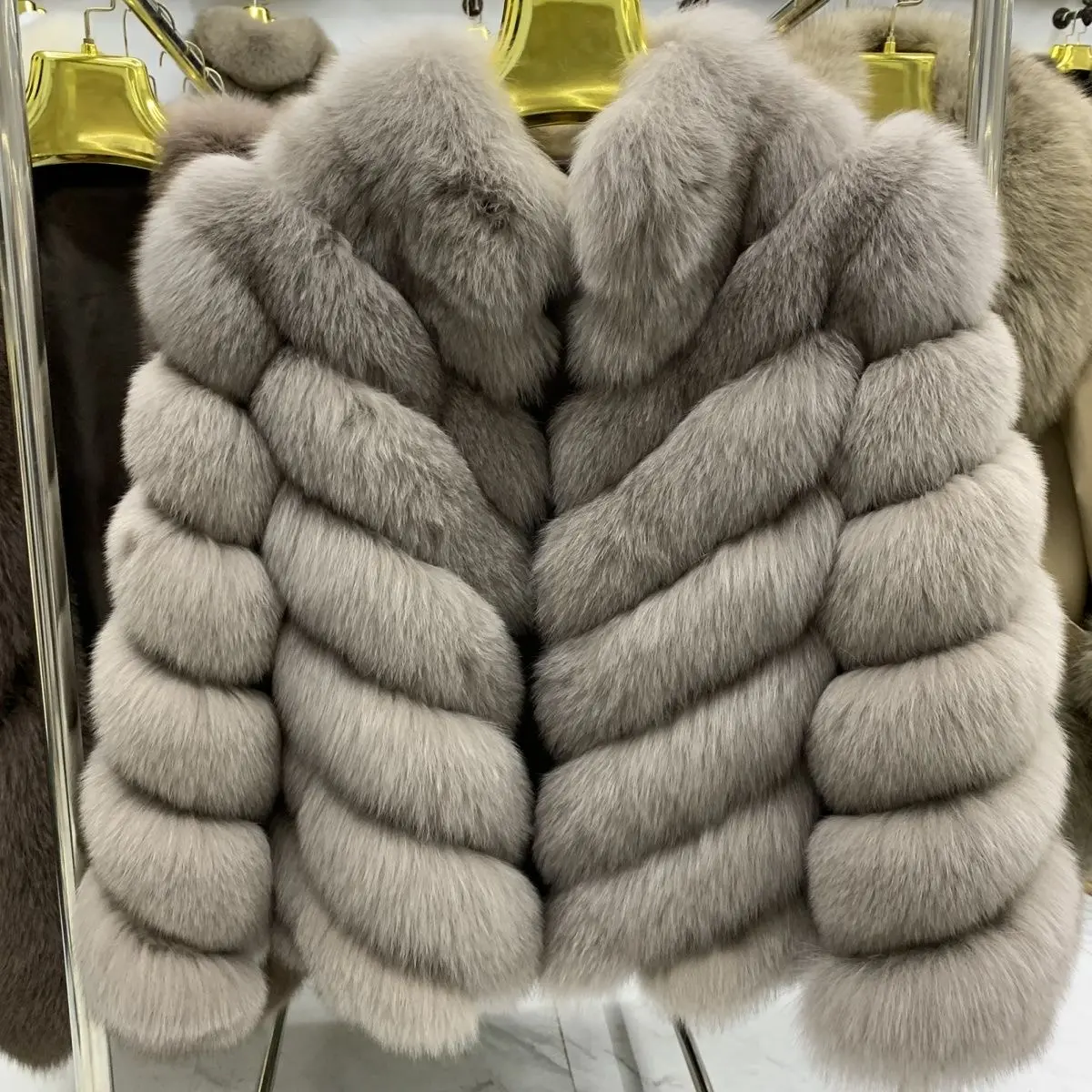 Inverno Nova Chegada Roupas Quente De Luxo Fur Fluffy Jaquetas Peludas para As Mulheres Casaco De Pele Roupas Casacos Das Mulheres