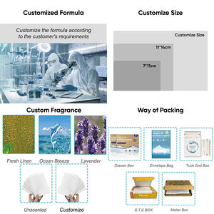 Fogli di detersivo <span class=keywords><strong>per</strong></span> bucato organico biodegradabile comigrow varie strisce di lavaggio di fragranze prive di residui e usa e getta - Product Image 6