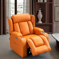 Ensemble de canapés inclinables électriques modernes en cuir véritable avec cadre en bois, canapé-lit massant pour hôtel, chambre à coucher, salon