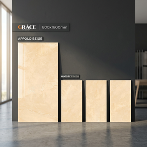 Azulejos de porcelana Alaska Europa con aspecto de piedra caliza rústica de 800x1600 mm, colección de lujo para pisos y paredes interiores. - Product Image 5