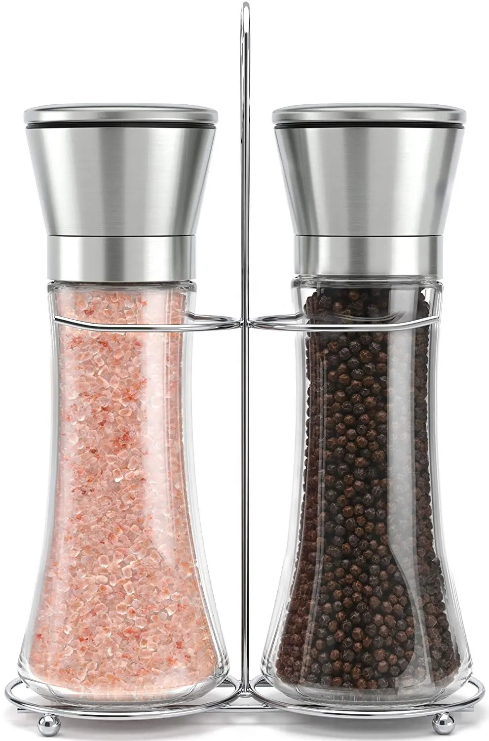 Hướng Dẫn Sử Dụng Herb Spice Công Cụ Glass Salt Và Pepper Mill Grinder Set Muối Và Hạt Tiêu Gốm Grinder Jar