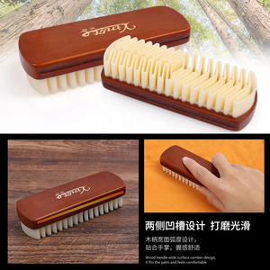 Brosse à chaussures en daim, outil de nettoyage en bois pour l'élimination des taches et l'entretien des bottes et des chaussures - Product Image 3