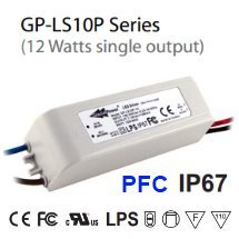 Glacial <b>Power</b> LS10P 36 <b>Led</b> Driver 12W 340Ma Single Output Pfc Ip67 Waterproof Ac Dc Converter - Product Image 1