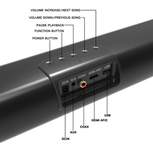 24 Inch TV Âm Thanh Thanh Arc AUX Rạp Hát Tại Nhà Soundbar Với Điều Khiển Từ Xa Âm Thanh Loa 50W - Product Image 4