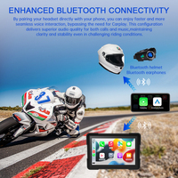 Nouvel écran portable de 7 pouces pour moto avec Carplay, DVR, navigation GPS, Android Auto sans fil, Airplay, moniteur moto IPX8, 1 an