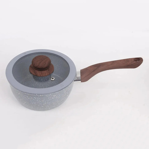 Juego de Ollas y Sartenes de Cerámica Moderna de Alta Calidad con Revestimiento de Mármol, Tapas de Vidrio, Asas de Baquelita, Antiadherente, 6 Piezas, de Aluminio, para Horno de Gas - Product Image 2