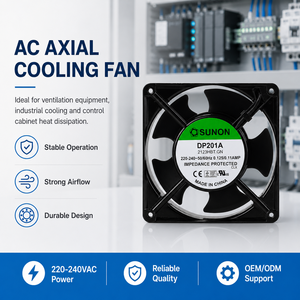 Sunon พัดลม AC220-240V 0.125/0.11A AC EC 120X120X38MM 12cm 12038ไหลเวียนอากาศสูง DP201A ลูกปืนคู่2123HBT.GN ตู้ระบายความร้อน - Product Image 5