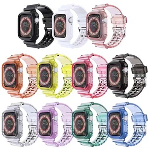 Cinturino per Orologio Sportivo in TPU Morbido Trasparente Colorato Ecologico, Lussuoso Cinturino in Gomma per <span class=keywords><strong>Watch</strong></span> 3 4 <span class=keywords><strong>5</strong></span> 7 6 8 Ultra <span class=keywords><strong>44mm</strong></span> - Product Image 2