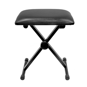 Tabouret de piano X-Style Banc de piano pour personne seule pour piano électronique Tabouret de batterie de guitare Tabouret rembourré plié réglable Noir - Product Image 2