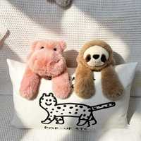 Adorable Peluche Paresseuse Personnalisée, Animal en Peluche Allongé Hippopotame Éléphant Singe, Douce et Réconfortante, Fabricant de Peluches