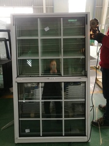 Chất lượng cao Vinyl PVC Pháp cổ điển phân vùng đôi kính uPVC casement Top treo trượt Windows với muỗi Net - Product Image 5