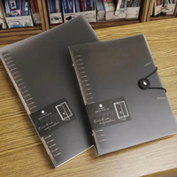 Gran Venta de alta calidad B5 A5 A4 carpeta cuaderno impermeable PVC cubierta transparente caja Formato de archivo
