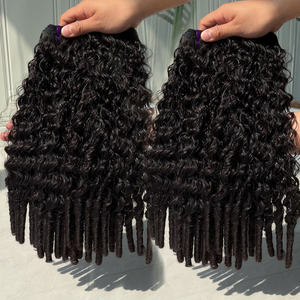 Mèches de cheveux humains vierges bruts d'Europe de l'Ouest, alignées sur les cuticules, bouclées, sans nœuds, sans perte, double épaisseur, pour salons haut de gamme - Product Image 1