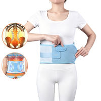 Masseur électrique pour le bas du dos avec ceinture chauffante de soutien lombaire, 3 niveaux de chaleur, 3 modes de vibration, batterie rechargeable