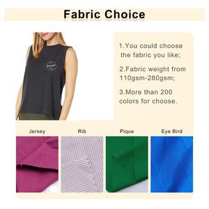 Été Nouvelle Arrivée Personnalisé Blanc Respirant 180 Gsm Gris Col Côtelé Gym Workout Tank Top Loose Cotton Tank Top Femmes - Product Image 2