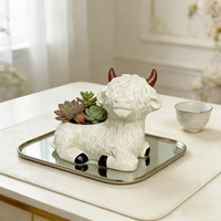 Moule en silicone 3D en forme de veau sans visage pour pot de fleurs, idéal pour la création de jardinières à succulentes en ciment, plâtre ou résine