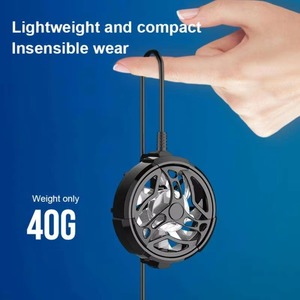 Clip-on USB Mobile Phone Cooler Fan with RGB <b>Light</b>, Low Noise Portable Phone Radiator for <b>Gaming</b> Live Streaming - Product Image 4