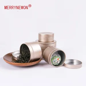 50g 50ml özel toptan küçük Mini çay konteyneri Metal teneke yuvarlak alüminyum kutu