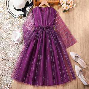 Robe pour enfants, mode transfrontalière, manches longues, couture en maille, <span class=keywords><strong>jupe</strong></span> à paillettes, style <span class=keywords><strong>fille</strong></span> de 8 à <span class=keywords><strong>12</strong></span> <span class=keywords><strong>ans</strong></span> - Product Image 6