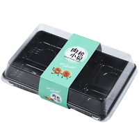 Kotak Sandwich Mini PET Transparan, Kotak Penyimpanan Makanan Plastik, Buatan Guangdong, Kotak Takoyaki