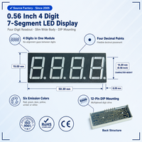 Module d'affichage LED professionnel à 7 segments de 0,56 pouce à 4 chiffres, conçu pour l'utilisation avec des équipements de mesure de puissance CC de précision