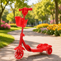 Nouveau modèle de trottinette à trois roues réglable pour enfants, légère, en plastique, avec lumières LED et musique, pour enfants de 3 à 12 ans