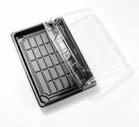 Boîte à sushi et sandwich en plastique PET jetable de qualité alimentaire avec logo personnalisé du fabricant Bingo, gaufrage, conteneur d'emballage alimentaire portable