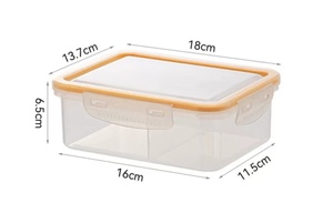 Boîte de rangement rectangulaire en plastique 400 ml en PP, style classique, en <span class=keywords><strong>aluminium</strong></span>, à prix abordable pour la <span class=keywords><strong>conservation</strong></span> des aliments au réfrigérateur – Meilleure vente - Product Image 2