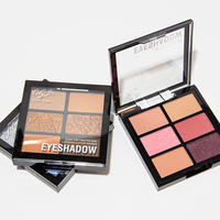 Eyeshadow makeup MOQ rendah label pribadi halus bubuk lembut harga pabrik 6 warna palet eyeshadow kualitas tinggi