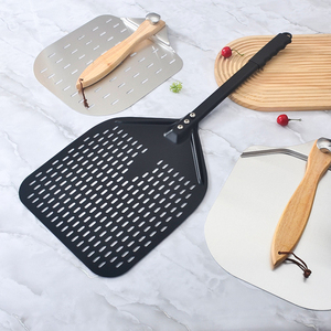 Dụng cụ nhà bếp bánh pizza quay Peel lớn 12 "vuông gấp bánh Pizza thìa với cao su xử lý - Product Image 2