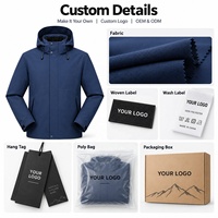 Veste imperméable unisexe 3-en-1 personnalisée, coque extensible haute densité 75D, membrane TPU 2.0, doublure en duvet de canard, vêtements OEM ODM