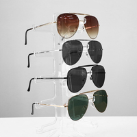 CONCHEN Lunettes de soleil tendance de luxe personnalisées avec logo gravé, pour hommes et femmes, vente en gros OEM ODM, monture en métal, UV400, lunettes de soleil tendance