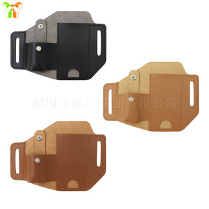 Funda táctica para herramientas de exterior en stock, funda de cuero PU para cuchillo de supervivencia EDC, funda para cuchillo plegable, funda para brújula. - Product Image 2