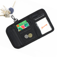 Portable multifonction RFID blocage Clip portefeuille personnalisable Polyester pliable porte-carte d'identité pochette pour hommes carte de visite utilisation