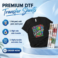 Film PET DTF A3 à haute température pour impression par transfert thermique, vente chaude, avec 130-160°C et un taux de transfert de 99% pour T-shirts et vêtements
