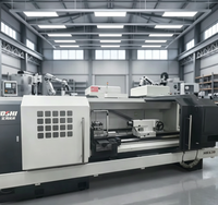Tour CNC à lit plat lourd HK63B d'occasion économique, portée de 630 mm, course de 1500 mm, pour l'usinage de pièces de machines à brides et arbres métalliques