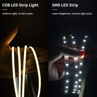 Super dünne 3mm COB LED-Licht leiste 5V 12V Farbe Flexibles Band für Raum dekoration Auto FOB Dimmer Hintergrund beleuchtung
