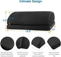 Repose-pieds réglable-repose-pieds sous le bureau avec 2 housses en option pour bureau, avion, voyage, coussin de repose-pieds ergonomique rond