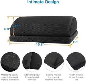 समायोज्य पैर आराम-मेज के नीचे <span class=keywords><strong>Footrest</strong></span> के साथ 2 वैकल्पिक डेस्क के लिए शामिल किया गया, हवाई जहाज, यात्रा, ergonomic पैर आराम तकिया दौर - Product Image 3